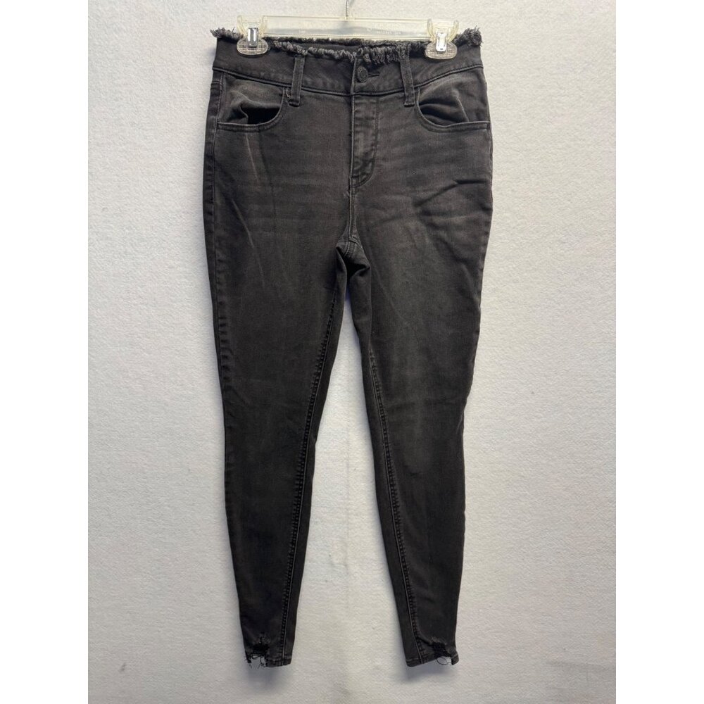 Raw Edge High-Rise Distressed Black Skinny Jeans By Maurices Womens Size 10